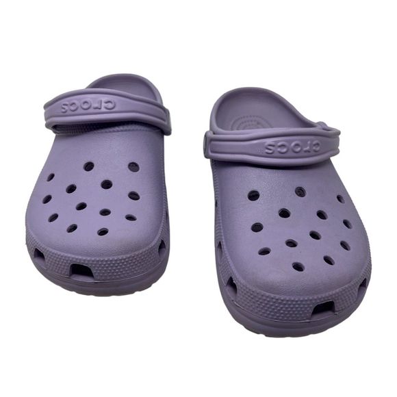 Crocs purple Classic Clogs M 7 W 9 Unisex heel slip on sandal shoes - Picture 2 of 8